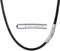 PROSTEEL personalisiert Kunstleder Halskette/Armband 3mm Schwarz geflochten Lederkette Lederband Damen Herren Kette für Anhänger mit Name Gravur Edelstahl Verschluss(55cm/22)
