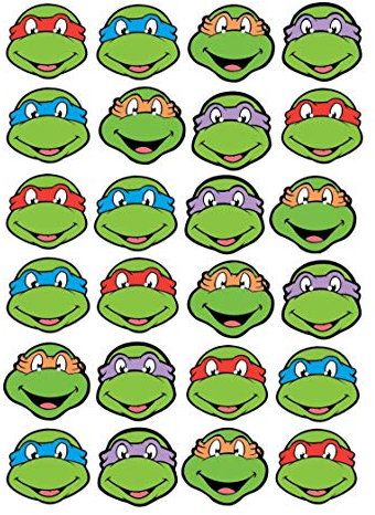 Ediblecakedecorations Cupcake-Topper/Kuchendekoration, Motiv Ninja stehend, essbar, 24 Stück