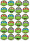 Ediblecakedecorations Cupcake-Topper/Kuchendekoration, Motiv Ninja stehend, essbar, 24 Stück