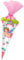 Ursus 9870007 - Schultüte Bastelset Easy Line, Pegasus, sechseckig, Höhe ca. 68 cm, Durchmesser ca. 20 cm, aus 3D Colorwellpappe 260 g/qm, alle Teile vorgestanzt, inklusive Bastelanleitung