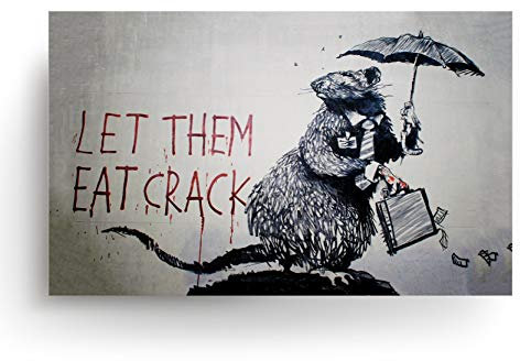 Rat Poster Art Print - Mouse Gift Banksy Decor Wall Race - Street Graffiti Inspirational Modern Animal Illustration