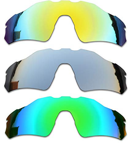 SOODASE Para Oakley Radar EV Path Gafas de sol Dorado/Plata/Verde Lentes de repuesto polarizadas
