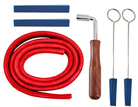 JZK 6 x Klavierstimmhammer Stimmwerkzeug, Stimmschlüsselhammer, Temperamentstreifen und Stummschaltungskit für Klavier DIY Befestigungsset