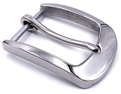 LAXPICOL 40 mm, robuste Edelstahl-Gürtelschnalle, quadratisch - Silber - Mittel