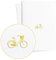 Diese-Klappkarten Geschenkkarte, Geburtstagskarte Edel und Elegant mit Fahrrad in Goldfolienprägung auf Strukturiertem Papier|Gutschein für Damenfahrrad|Reisegutschein, E24