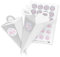 itenga 24x Geschenktüte Gastgeschenk Schultüte Weiß 21 cm mit Stickerbogen Aufkleber Schön DASS es Dich gibt Grau Rosa