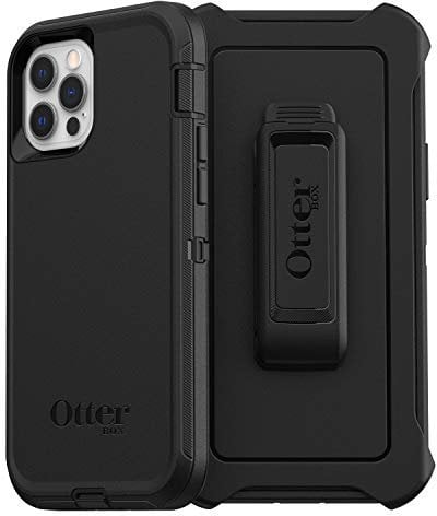 OtterBox Defender Case for iPhone 12 / iPhone 12 Pro, Shockproof, Drop Proof, Ultra-Rugged, Protective Case, 4x Tested to Military Standard, Black, No Retail Packaging