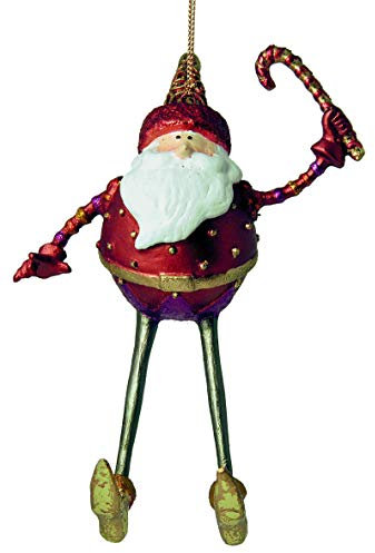 Weihnachtsmann Gabenträger Weihnachten Baumschmuck Figur Deko Hänger Christbaumschmuck 16 cm (rot mit Stab)