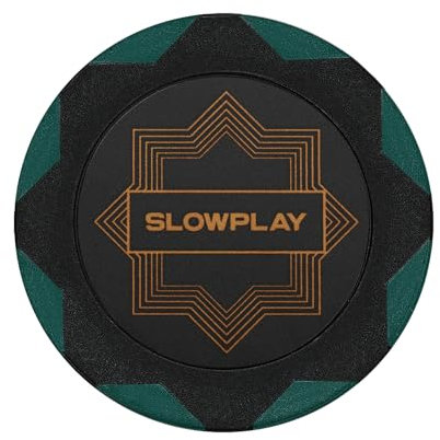 SLOWPLAY Nash Pokerchips aus Ton, 50 Clay Poker Chips Metallkern 14g| Poker Texas Hold'em Chips ohne Nennwert | Erstklassiger Verarbeitung und elegantem Design (Grün Farbe)