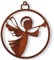 Rostikal Edelrost Christbaumschmuck Engel 7 cm Rost Deko für Garten Zimmer Deko Wohnzimmer