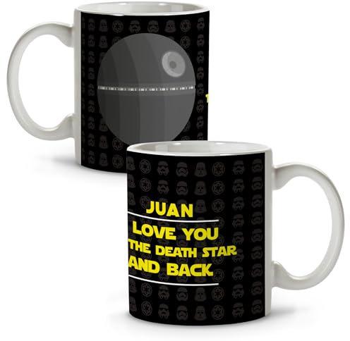 Taza de San Valentín Personalizada. Regalos Originales Para Parejas. Regalos Para tu Novio. Regalos San Valentin Hombre Friki. Regalos Originales para Hombre. Canecas Dia Dos Namorados. Death Star