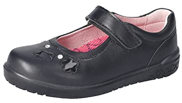 RICOSTA Mädchen Stiefel Leya, Kinder Flats, Weite: Mittel, lose Einlage, Ballerina-Schuhe, Ballett-Schuhe, flach, Ausgehschuhe, schwarz (090), 27 EU