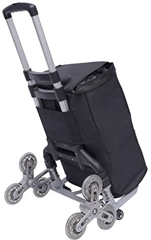 Aluminium Treppenwagen mit 10 Rädern mit elastischem Seil, Schwarzer Segeltuchtasche Elastischem Seil