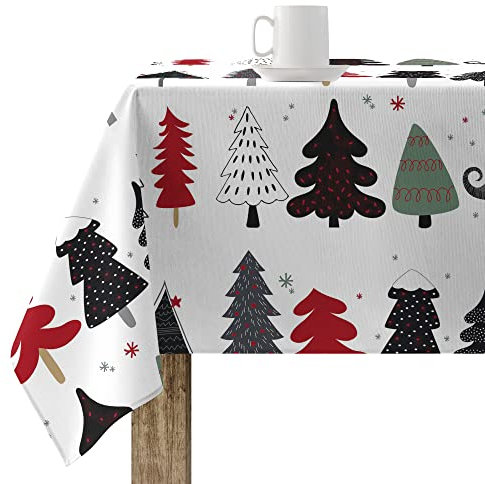 Belum Weihnachten Tischdecke XL 180 x 250 cm, 100% Baumwolle, harzbeschichtet, schmutzabweisend, Modell Merry Christmas 14