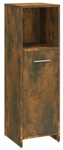 vidaXL Badschrank, Badezimmerschrank mit viel Stauraum, Schrank für Badezimmer, Badmöbel Badezimmermöbel Beistellschrank, Räuchereiche Holzwerkstoff