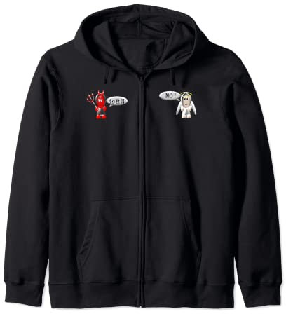 angelo e diavolo Felpa con Cappuccio