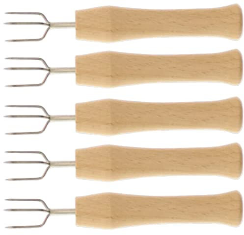 teemando® 5 X Pellkartoffelgabel, Halter für Pellkartoffel oder Maiskolben, Kartoffelpieker