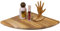 Handgearbeitet Eckregal Hängeregal, Esche Massivholz Eckregal runde Enden Wandregal Holz, Regal Pflanzenregal für Schlafzimmer Wohnzimmer Küche, Ecke, Kinderzimmer, Bücher, Radius 30cm