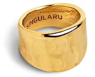 SINGULARU - My Ocean Ring. Messing mit 18 Kt Vergoldeter Beschichtung. Schmuck für Damen. Größe 12.