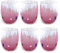 MAZZEGA ART & DESIGN - 6 Bicchieri Acqua Big Bicolor in Vetro Soffiati e Lavorati a Mano con Murrine di Murano, linea “I Colori di Murano” 435 ml. Made in Italy (Rosa, 6)