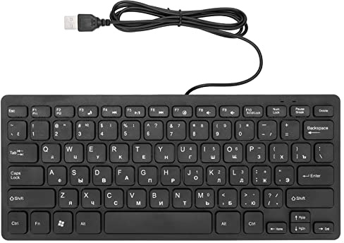 SUNGOOYUE PC-Computertastaturen, Ergonomisches Design, Ultradünn, Langlebig, 78 Tasten, USB-Tastatur für PC, Notebook, Laptop, Allgemein (Russisch)