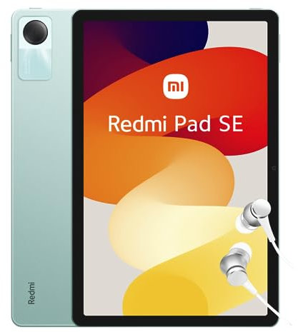 Xiaomi Redmi Pad SE Tablet da 11, WiFi, Display FHD+ da 90 Hz, 4 GB di RAM, 128 GB di ROM, Batteria da 8000 mAh, Versione ES, Verde
