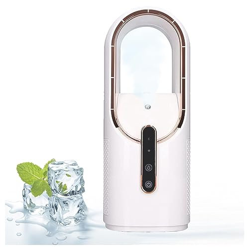 Ventilatore Senza Pale Silenzioso, Usb Ricaricabile, Con Umidificatore Raffrescatore Evaporativo Con 3 Velocità Ventilatori Raffrescanti, Per Casa, Ufficio, Viaggi