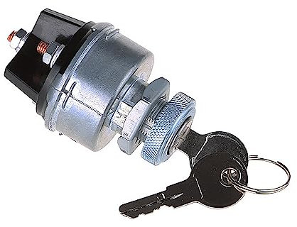 Diarypiece Verrou Commutateur À Clé Contact À 2 Clés Et 3 Positions Argenté Bouton Poussoir Manuel IP54 12 V DC Zinc Normalement Ouvert Montage Panneau Serre-Joint 1 Count