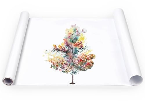 Long rouleau de papier blanc pour tableau d'affichage, 30 x 1498,6 cm (14,9 m), résistant à la décoloration pour emballage cadeau, dessin, peinture, artisanat, affiche, banderole (1 rouleau)