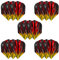Harrows Fire Dart Flights, 5 x Sets Darts Flights (15 Flights insgesamt) I 100 Mikron Dart Flights I Premium Extra Strong Made in UK I Professionelles Dartzubehör I Gelbe Dart-Flights