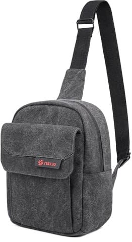 TULLIO Kameratasche Kleine Querkörper Sling Kamera Geldbörse wasserdichte Leinwand für DSLR spiegellose Kamera Kompatibel mit Nikon Sony für Männer und Frauen