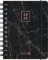 BRUNNEN Schülerkalender (2024/2025) „Black Marble“, 1 Seite = 1 Tag, A6, 352 Seiten, schwarz