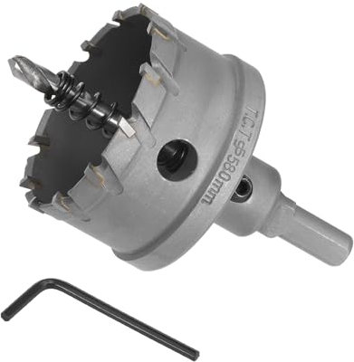 CoCud Hole Saw, 58mm Cutting Diameter, Carbide Tipped Tooth Hole Cutter Drill Bit - (Applications: for Stainless Steel Sheet Metal), 1-Piece