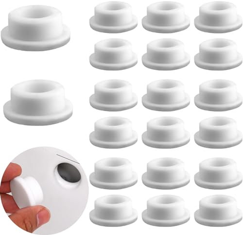 Gloryit 20 Piezas Anillo Desbordamiento Lavabo,Embellecedor Lavabo Agujero,Embellecedor Rebosadero Lavabo,Accesorios para Fregaderos, Tapa de Tapón de Desbordamiento de Lavabo para Baño Cocina