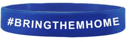 Bring Them Home Armband, Silikon-Armband mit jüdischem Stern für Männer und Frauen, blaue Gummikette, Davidstern-Armband, zurück zu Hause, Armband für Damen und Herren, Schmuckgeschenk, Blau,