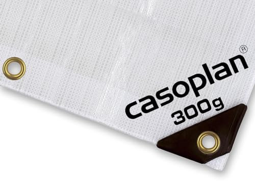 CASOPLAN 300g Heavy Duty Abdeckplane aus PE-Bändchengewebe mit stabilen Messingösen in diversen Größen erhältlich. Extrem reißfest und wasserdicht. (6 x 10m)