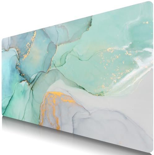 TUOLISG Mauspad XXXL Gaming Mauspad 120x600mm,Mousepad Groß,Schreibtischunterlage mit Rutschfester Gummibasis,verbessert Präzision und Geschwindigkeit -Marmor