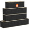 Lifewit 16 Stück Aufbewahrungsbox aus Stoff, Faltbar Aufbewahrungswürfel Kallax Boxen Aufbewahrung aus Vliesstoff mit Griff für Würfelregal Kallax Boxen Regal Einsatz, 33 x 33 x 33 cm Cm, Schwarz