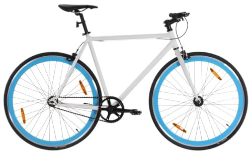 CFODOJ Sportartikel-Fixed Gear Bike weiß und blau 700c 59 cm