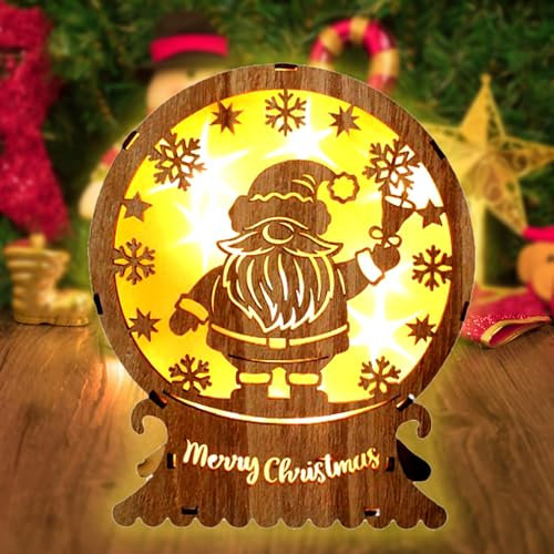 Shinybox Weihnachtstag Dekoration Lampe, 3D Weihnachtsdeko Laterne, Weihnachten LED Deko, Weihnachten Deko, Batteriebetrieben, Weihnachtsdekoration Innen Außen, Weihnachtstag Geschenke(B)