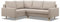 Mebligo - Ecksofa mit Schlaffunktion und Bettkasten Blank, Eckcouch mit Ottomane Links, Sofa L Form 223 x 172 x 88 cm, Couch Wohnzimmer, Ecke Sofa Wohnlandschaft, Schlafsofa - Beige