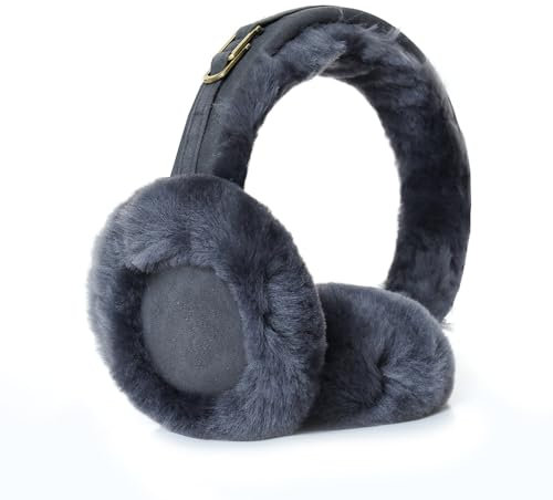 MGGMOKAY Cache-oreilles Chauds Homme et Femme, Hiver en Plein Air, Couvre-oreilles Pliables, Gris