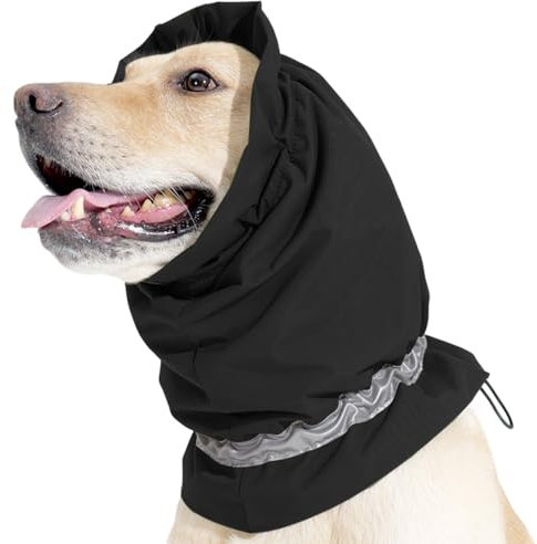 Ohrenschützer für Hunde, Wasserdicht Hündohr Muffs, Reflektierenden Ohrenklappen Kapuzenpullover zur Linderung von Angstzuständen bei Hunden, zum Beruhigen, zum Warmhalten und zum Schutz vor Kälte