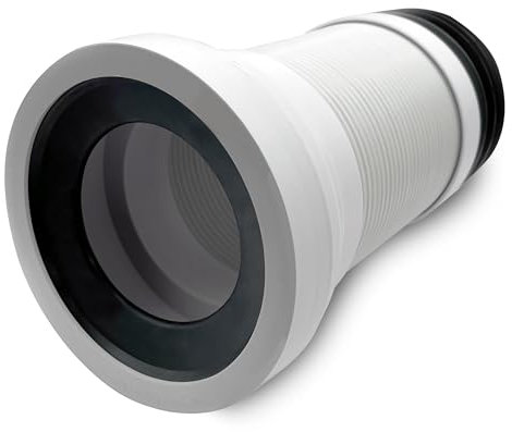 CranPlas | Flexible Pan Connector 300-700mm | Leak-Proof Toilet Waste Pipe | Universal UK Fit | Durable & Easy to Install | Long Lasting