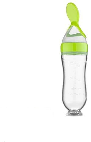 Familyplace - Cucchiaio per biberon, in silicone, per biberon, per biberon e biberon (verde)