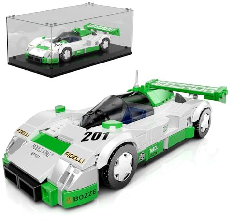Mould King 27073 Technik Speed Champion Klemmbausteine Rennwagen 787B Drift Auto Bausteine Supersportwagen Set Mit Acryl Vitrine Modellautos Zum Sammeln (325 Teile)