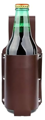 Vonavira Biergürtel Bierhalter aus Leder, Leder Flaschenhalter Gürtel Bierflaschenhalter Bierholster,Bier Holster für Herren, Bier Geschenke für Männer, Ideal für Party, Grillen, Camping, Vatertag