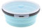 Werwing Ciotola pieghevole con coperchio, 800 ml, in silicone, per campeggio, escursionismo, ufficio e casa, adatta a microonde e frigorifero, senza BPA