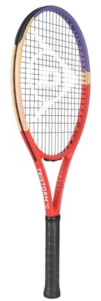 Dunlop Tennisschläger Tristorm Team 100 besaitet – Freizeit-Allround-Schläger – Griffstärke G1, Rot, Lila