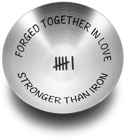 ZZP Iron Gifts for 6th Anniversary for Women Men，6 Year Anniversary Iron Gifts, Boyfriend Fathers Day Ideas, Wedding Jewelry Tray Ring Dish for Wife Husband, Engagement Gift for Couples